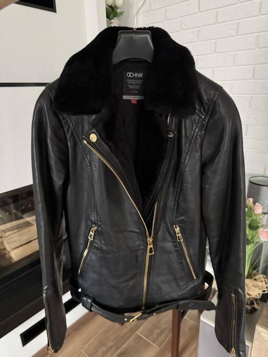 Kurtka skórzana Ochnik S raz założona