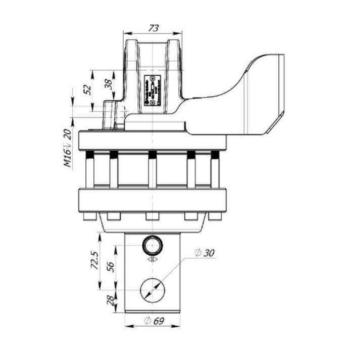 Rotator hydrauliczny / 5.5T / rotator / obrotnica /mocny wysoka osłona