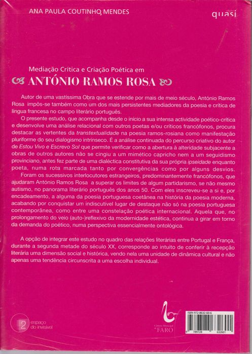 Mediação Crítica e Criação Poética em António Ramos Rosa