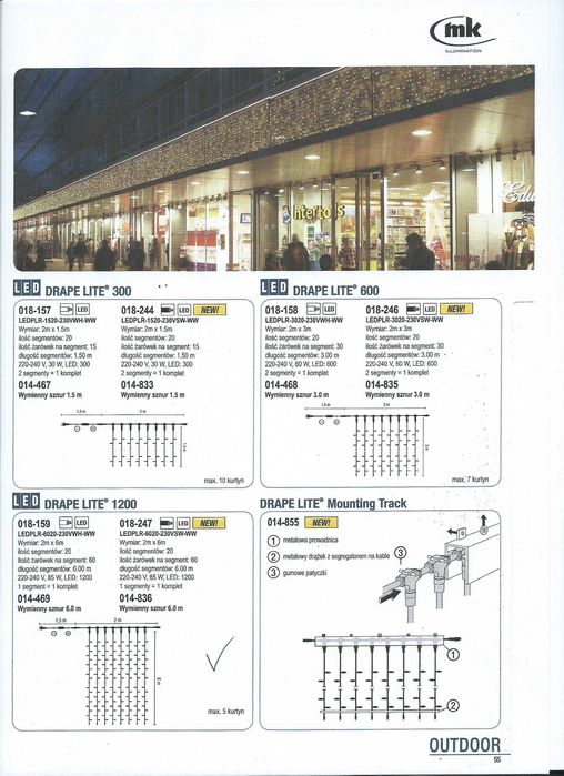 Kurtyna LED 10 sztuk