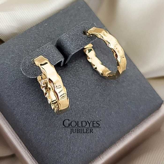 Złote kolczyki KOŁA próby 585 14k ZŁOTO