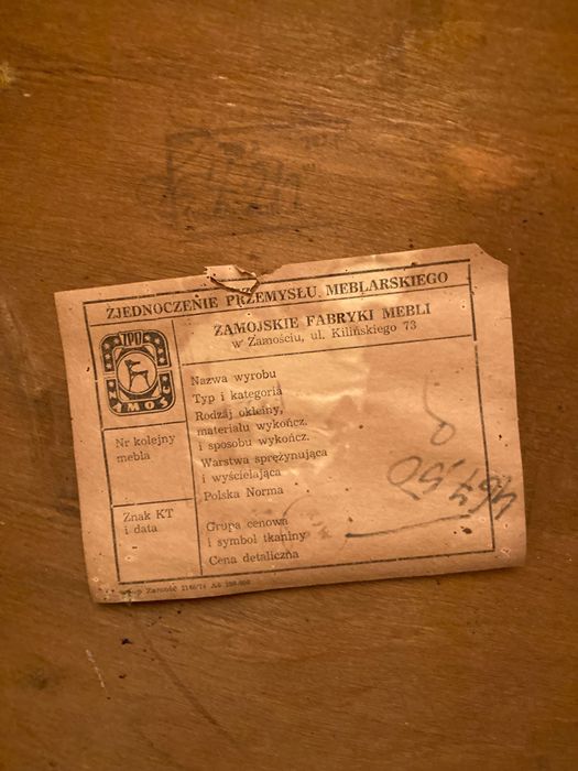 PRL Krzesła drewniane