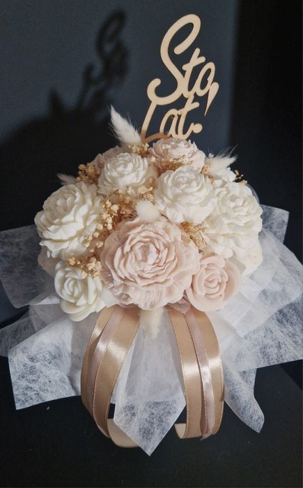 Flower box ze świec sojowych naturalne świeczki