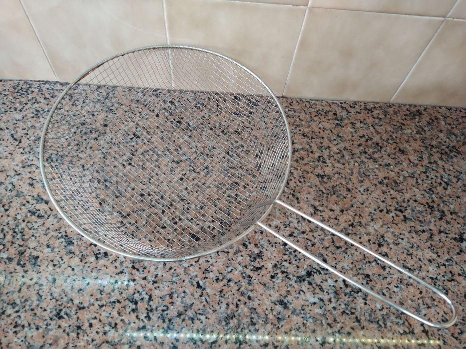 Cesto para fritos fritar fritadeira rede casa cozinha vivenda.