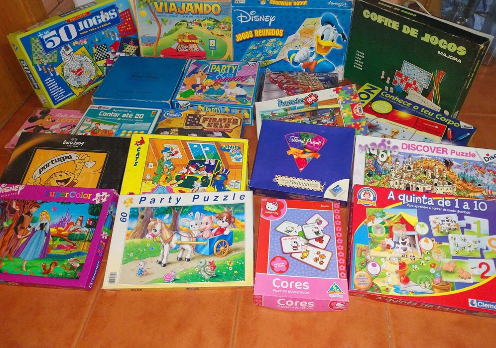 Jogos e Puzzles Antigos - Lote