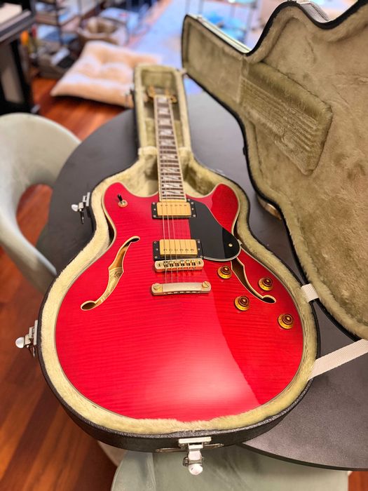 Washburn HB-35 Wine Red Semi-Hollow + Estojo Rígido Original