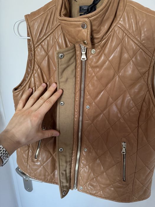 leather vest Massimo Dutti