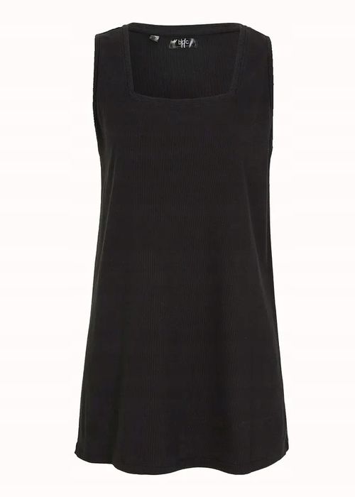 B.P.C długi czarny top z kwadratowym dekoltem ^44/46