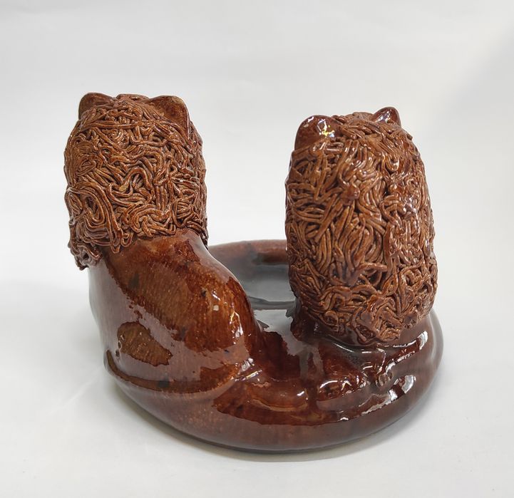 Пепельница Львы керамика Опошня