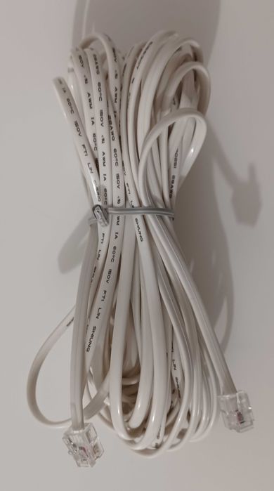 Cabo de telefone RJ 11, 10m