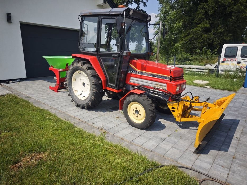 Yanmar FX235 4x4 23,5KM ciągnik sadowniczy do odśnieżania z pługiem  traktorek  Kubota Iseki Mitsubishi zima traktor komunalny ursus 330 zetor shibaur
