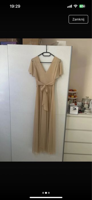 Sukienka złota, błyszcząca