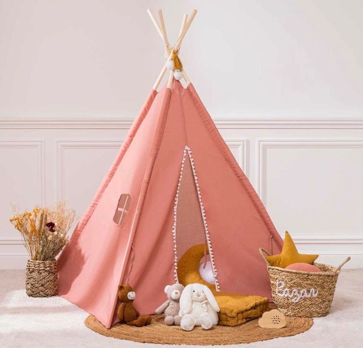 Tenda tipi infantil cor-de-rosa Hôma