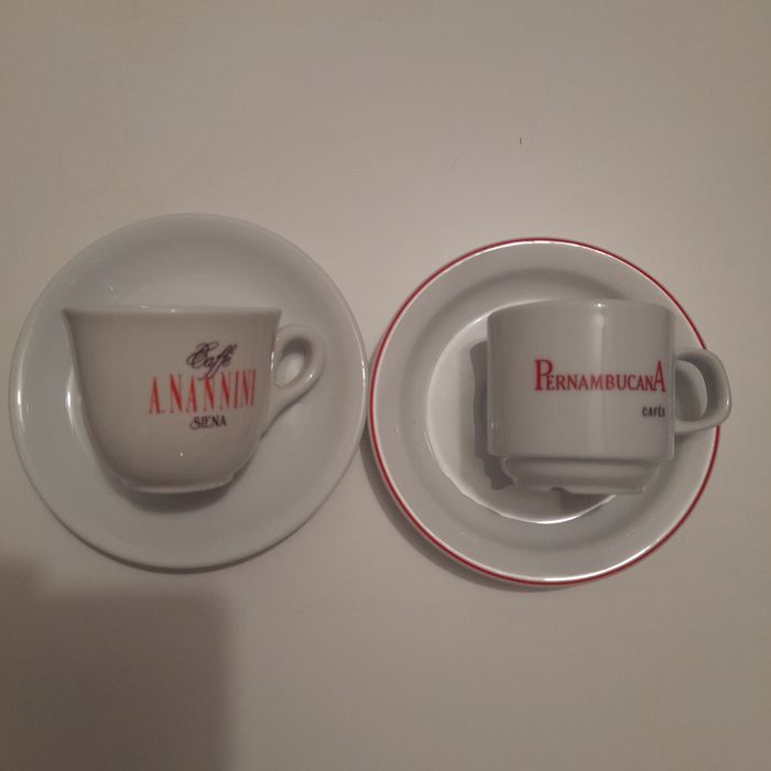 Chavenas de café uso coleção