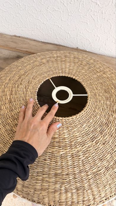 Candeeiro de teto boho vime 60cm