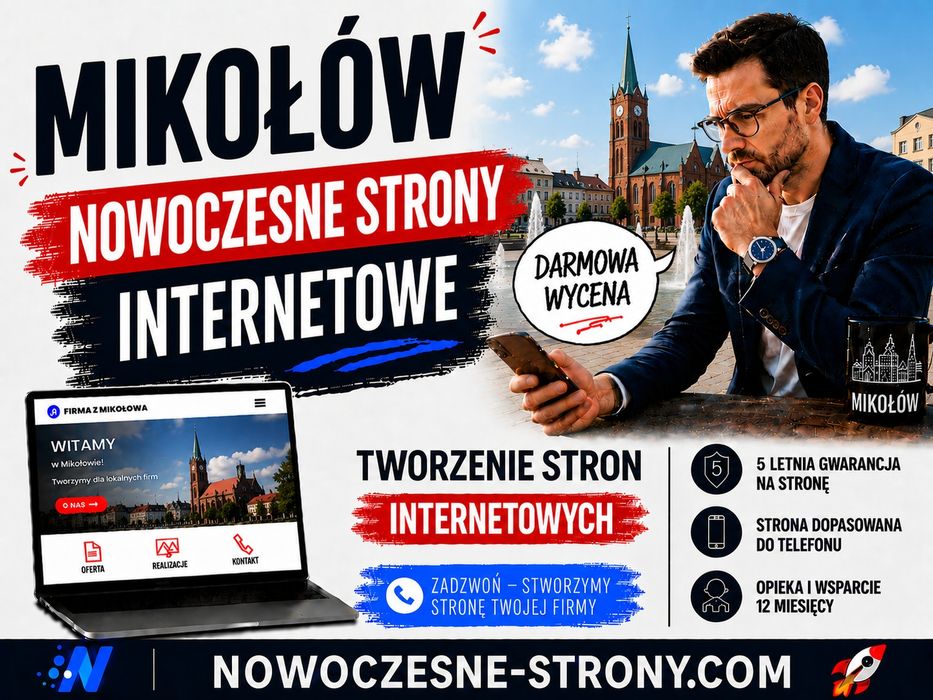 Nowoczesne Strony Internetowe | WordPress z 5-letnią Gwarancją | Opieka Stron 12 miesięcy