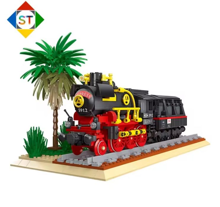 Конструктор паровоз 1в1 Lego 59008 поезд Лего 676 дет