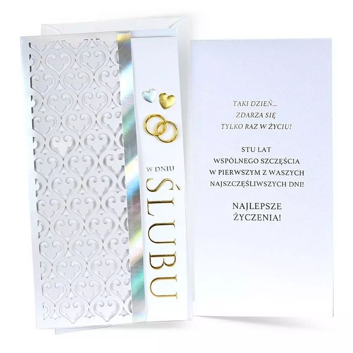 Karnet Ślub. Kukartka. Nowy Produkt