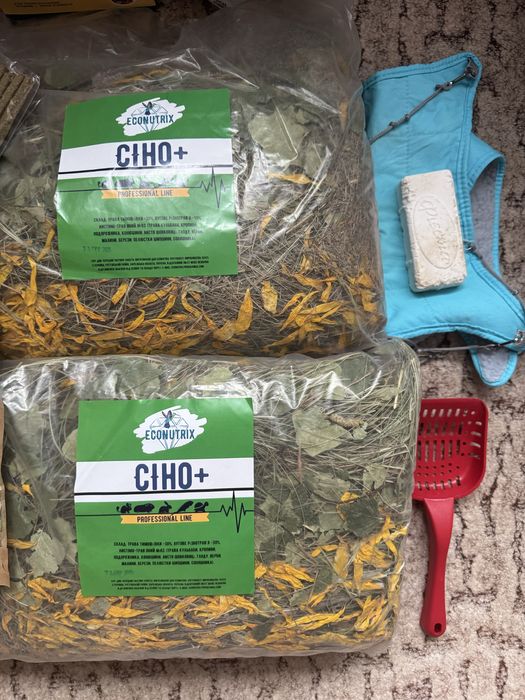 Сіно, корм, смаколики, килимки для морської свинки