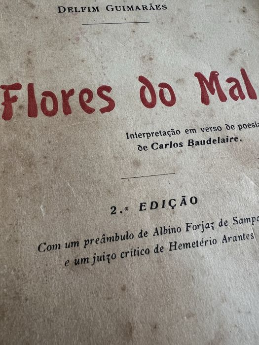 Livro de coleção: Flores do Mal, Charles Baudelaire, 1924