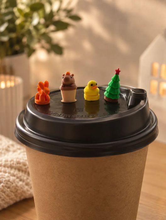 Capybara Coffee Cup Topper – Adorável para Café