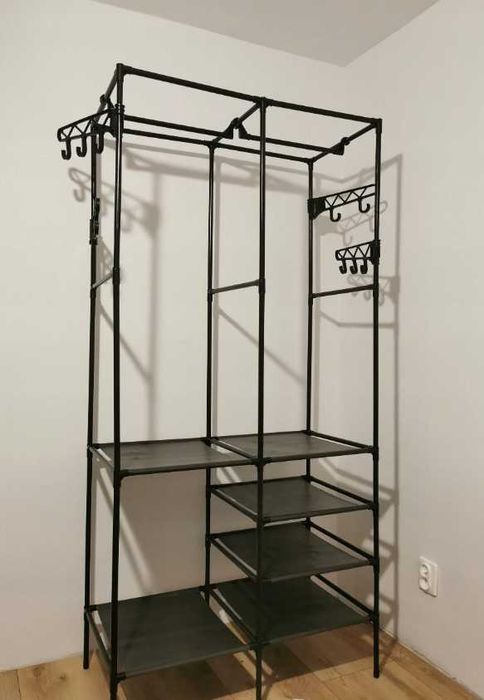 Stojący wysoki z haczykami do garderoby na ubrania przechowywanie duży