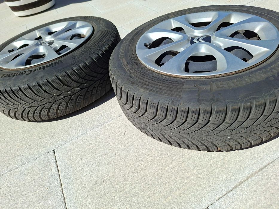 4 Jantes Ferro 15" 4x108 Citroën C3 + Tampões + 2 Pneus