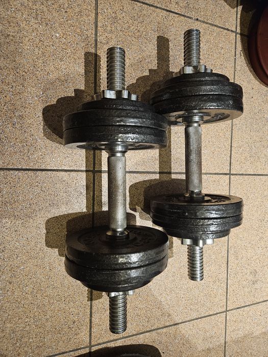 Hantle żeliwne rozkręcane 2 x 12kg