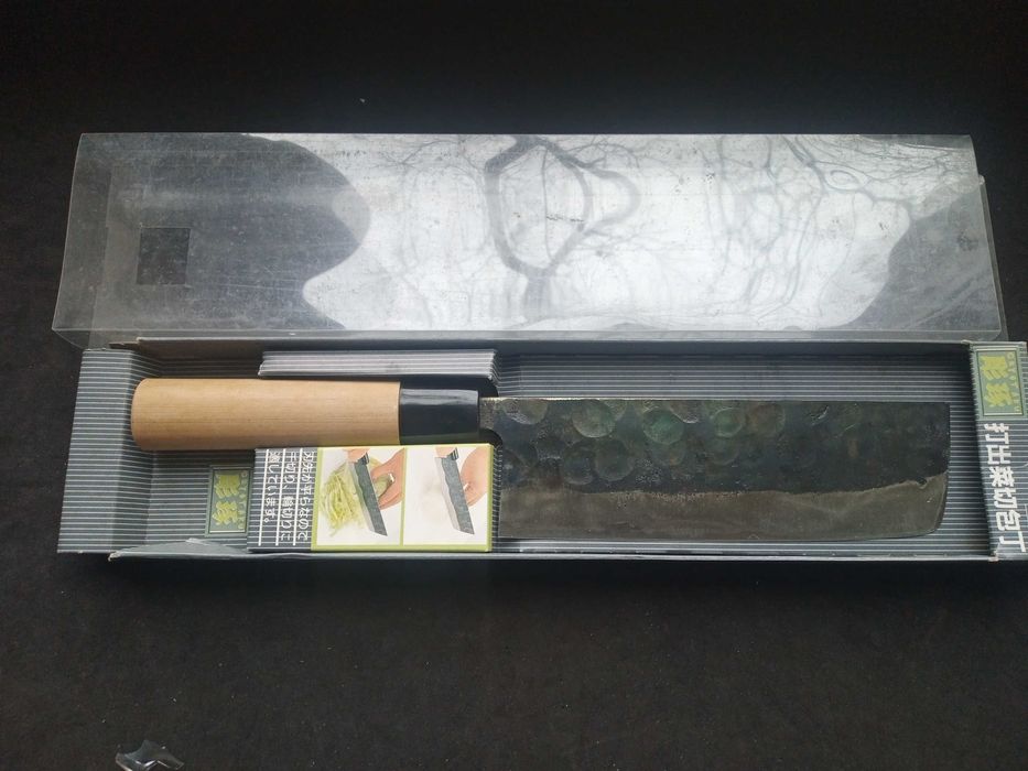 Nóż japoński Cryotaku nakiri stal weglowa