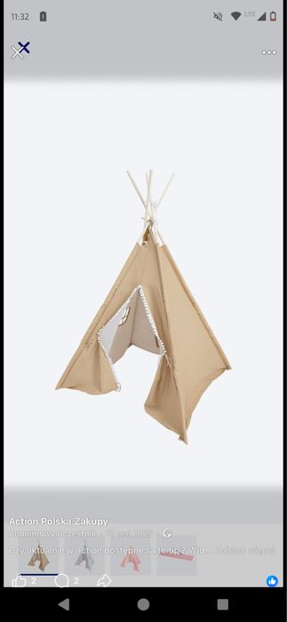 Namiot tipi actio . Stan idealny