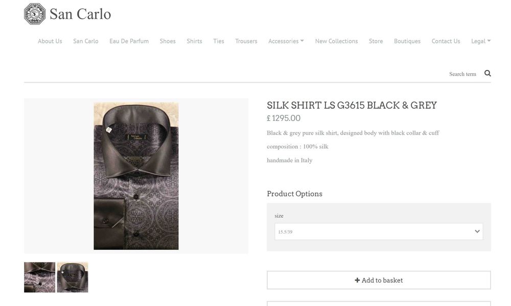 Шелковая рубашка San Carlo Paris ручная работа Италия!