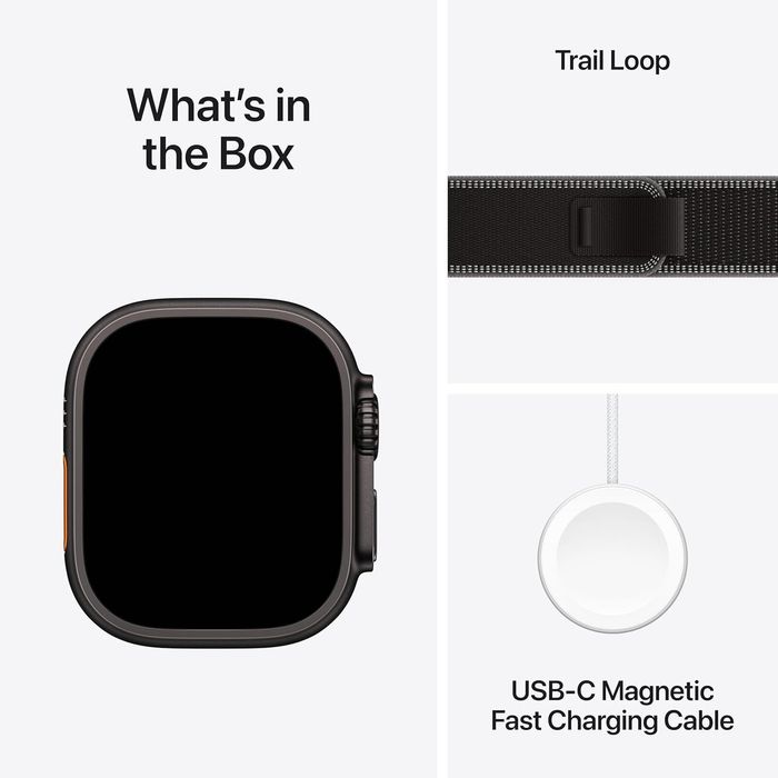 Apple Watch Ultra 3 Black Titanium Case/ Charcoal Trail Loop M/L MF1H4