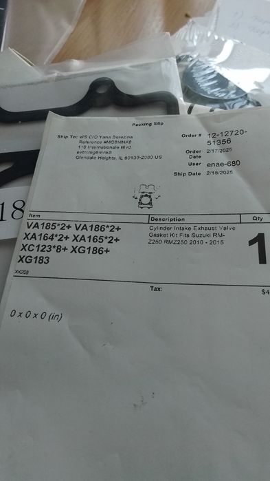 Suzuki RMZ 250 запи грм ( клапани, прокладки,пружини)