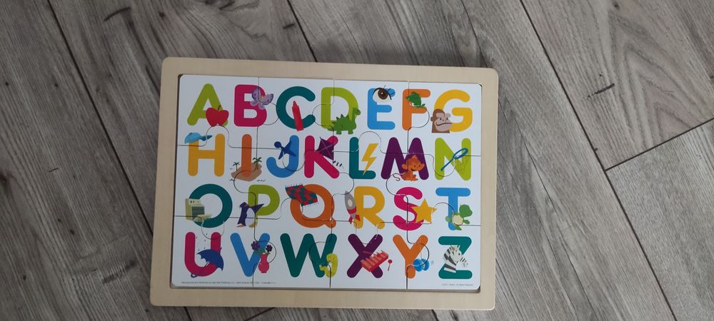 Drewniane puzzle-zestaw