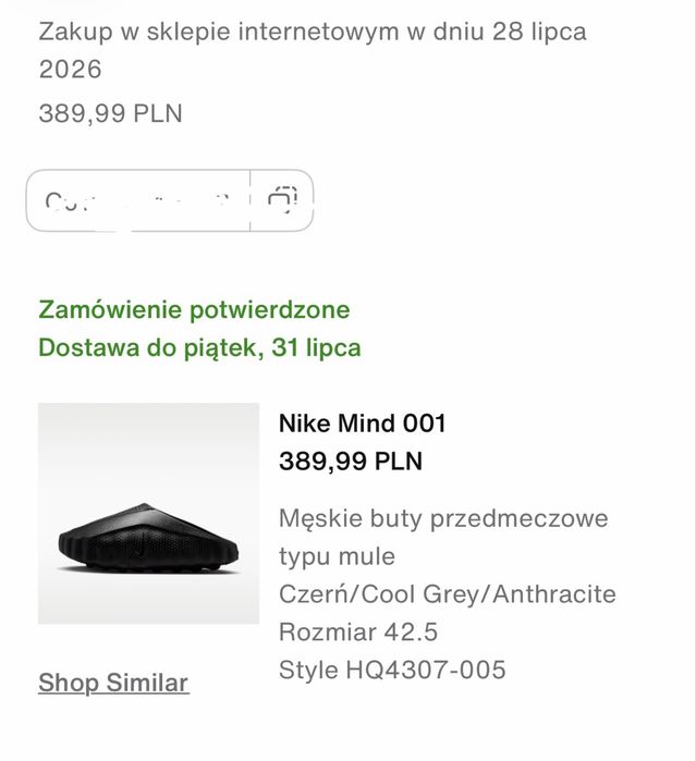 nike mind 001 ,42.5 ,triple black