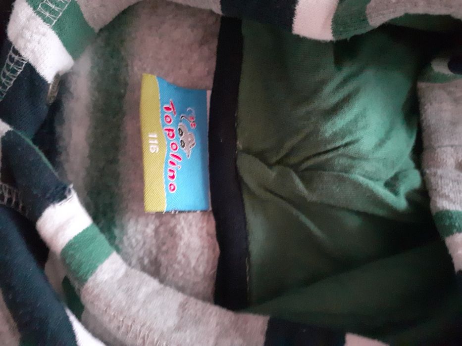 Bluza z kapturem, ciepła, bawełna rozm. 110/116