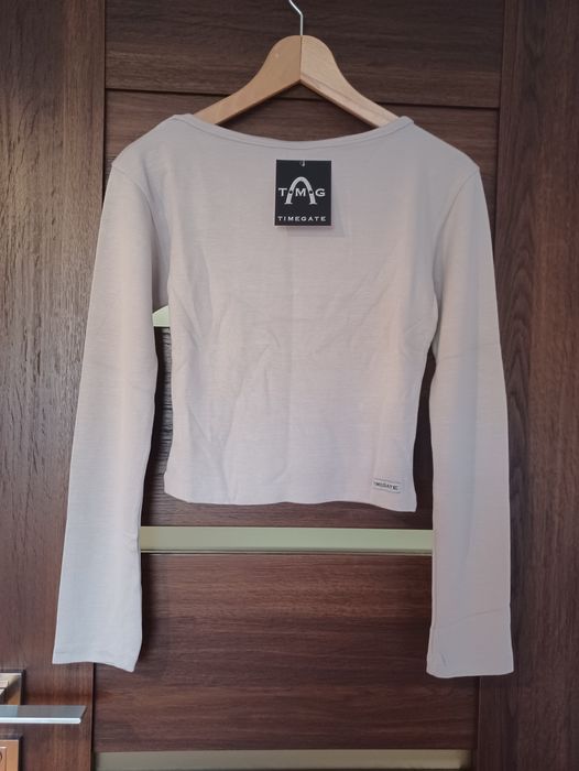 Krótki Top Bluzka crop top z długim rękawem