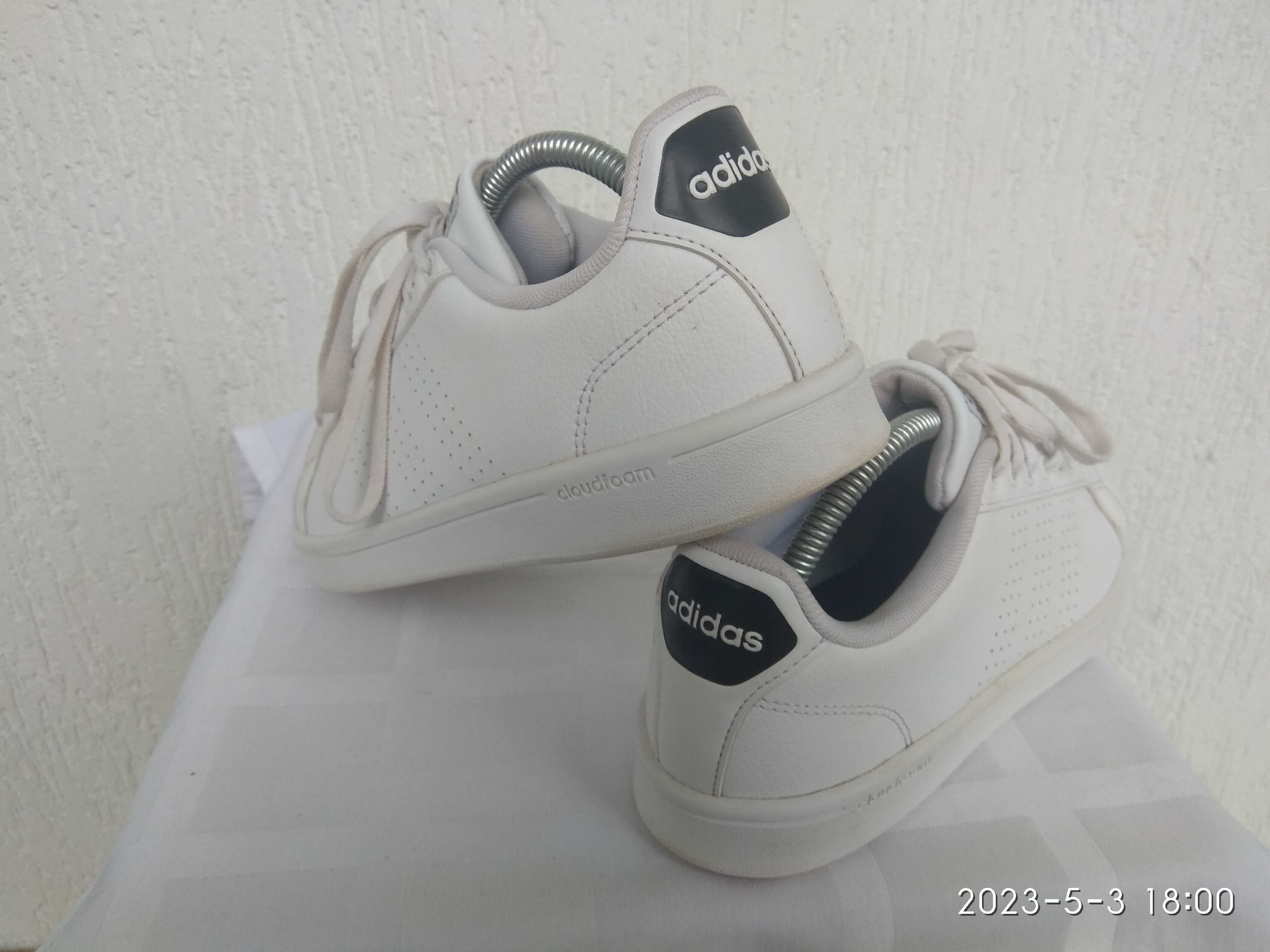Adidas cloudfoam advantage white hot sale