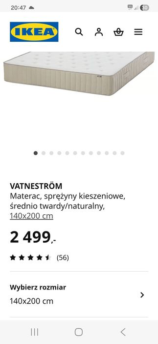 140x200 x26cm Nowy materac