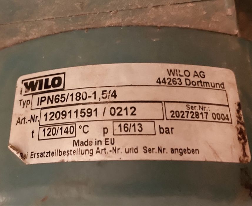 Продам насос доя ЦО фірми WILO(65 та 40)