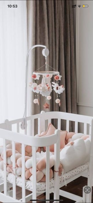 Дитяче ліжечко 5 в 1 ingvart + комод-пеленатор