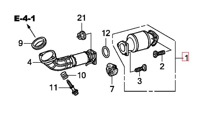 Труба приемная Honda Accord VII 2.4 2008-2012