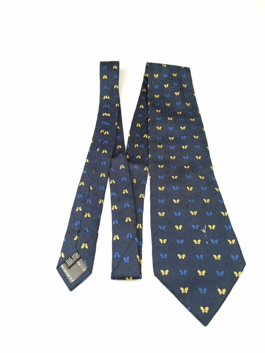 Riorgio Redaelli granatowy jedwabny krawat w motyle sap84