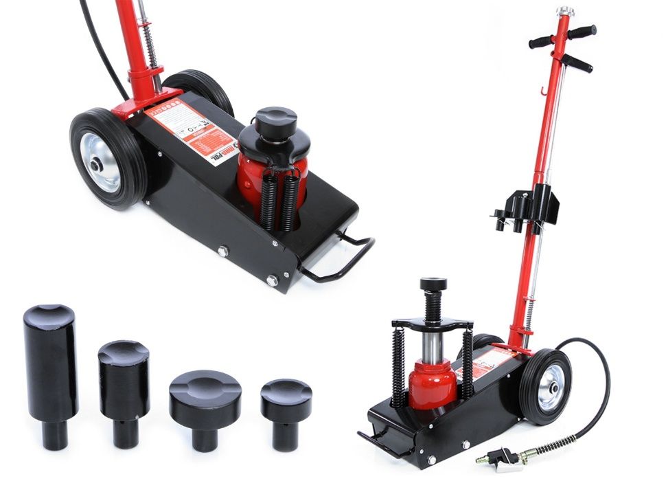 Пневмо гидравлический домкрат 22 Т подкатной + шланг