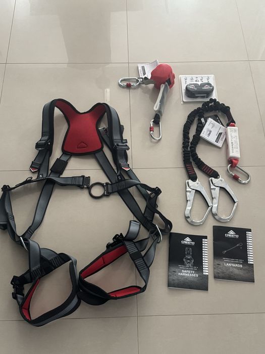 Zestaw do pracy na wysokości CRESTO – NOWY | Szelki + lonże + absorber