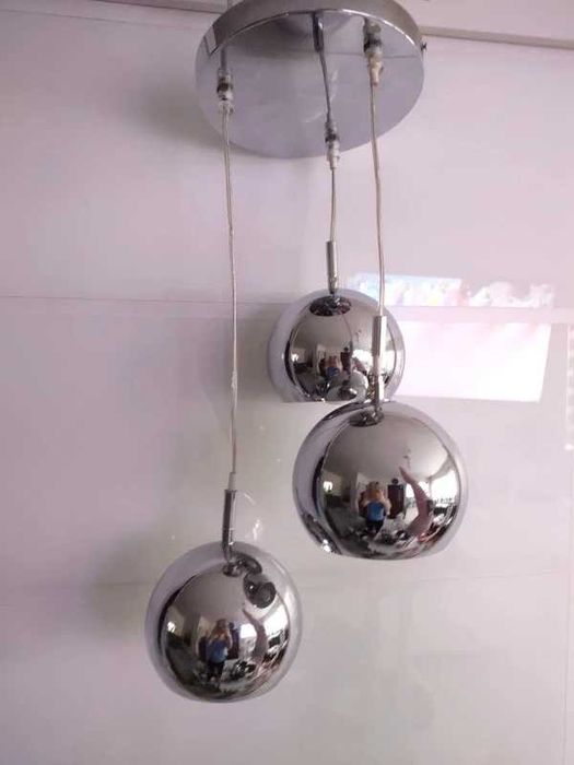 Zestaw lamp Castorama - Srebrne kule