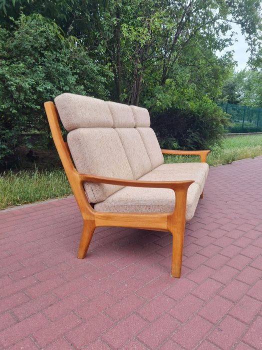 Sofa tekowa proj. Juul Kristensen, skandynawski design Dania lata 60