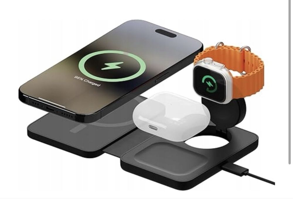 Ładowarka bezprzewodowa Mous 3w1 -iPhone, Apple Watch, Airpods