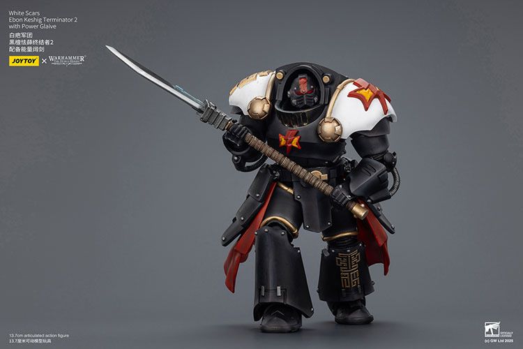 Фігурка warhammer40k JoyToy White Scars Ebon Keshig Terminator 2 with Power Glaive 1/18