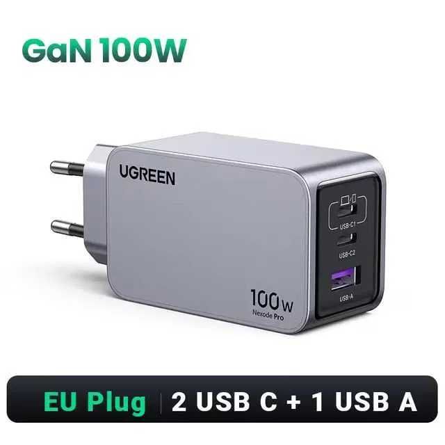 Зарядний пристрій 100W UGREEN Nexode PRO GaN X757 Блок живлення Вт